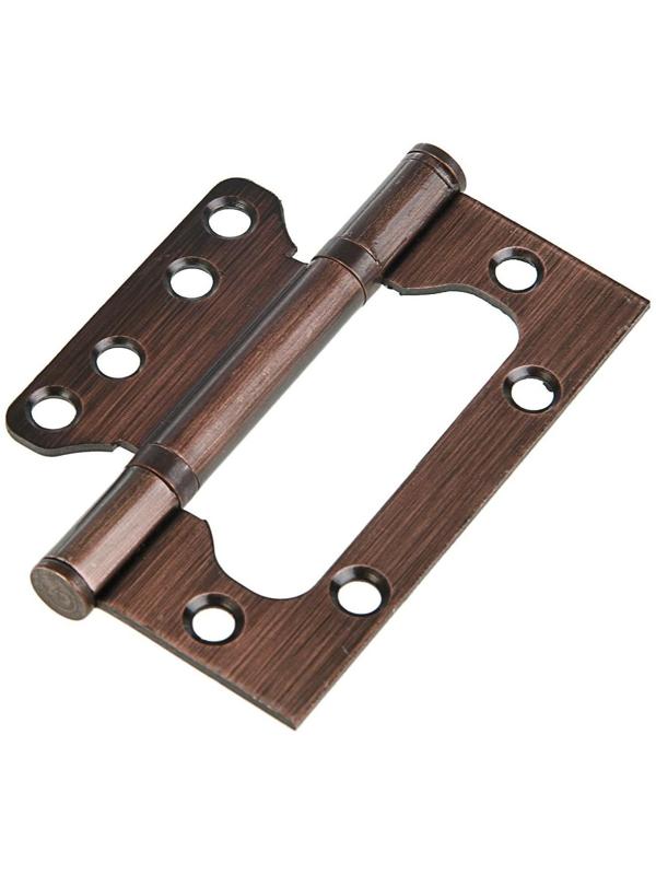 Петля-бабочка ТУНДРА, 100х70х2.0 мм, универсальная, без врезки, цвет медь, 2 шт.