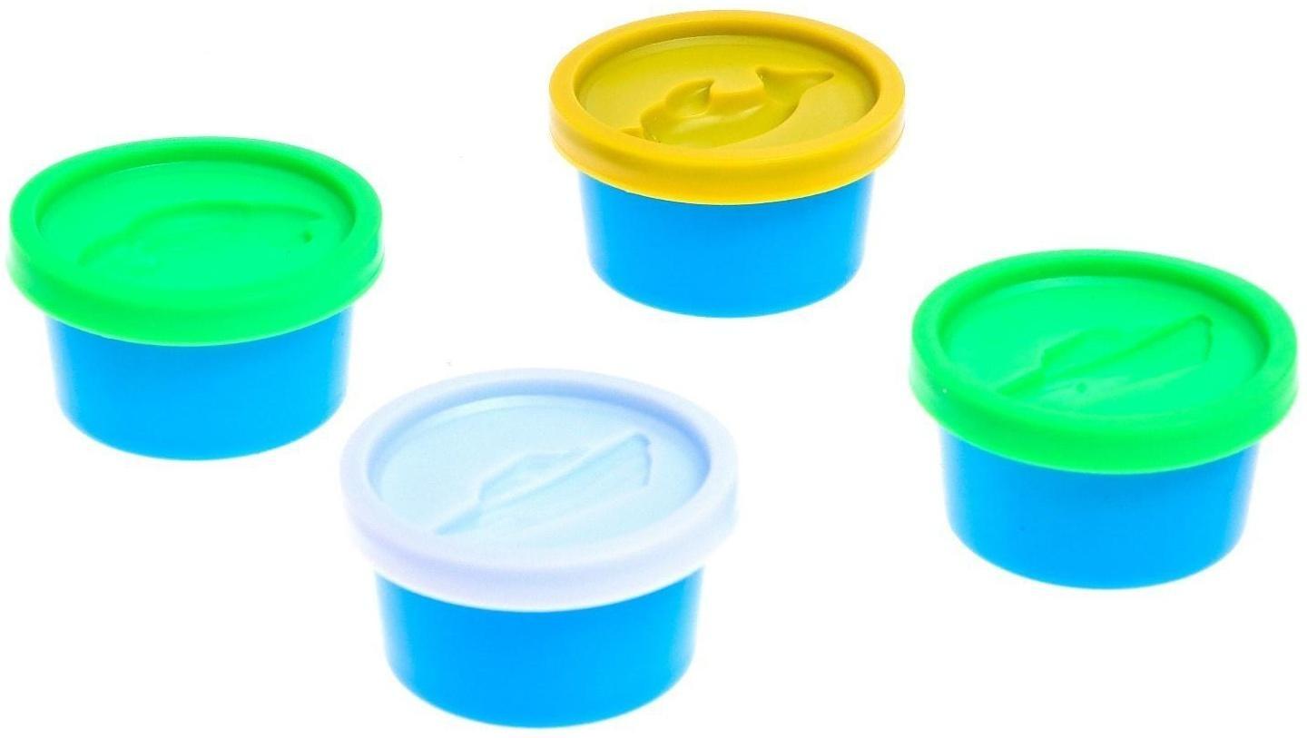 Набор для игры с пластилином «Лавка мороженого», 4 баночки пластилина