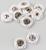 Кнопки пришивные декоративные, 15 × 15 мм, 5 шт, цвет белый