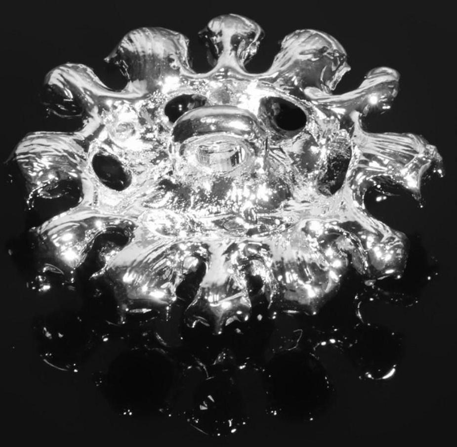 Пуговица декоративная, 22 × 20 мм, цвет синий