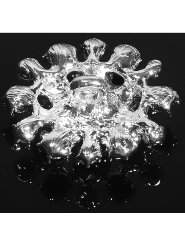 Пуговица декоративная, 22 × 20 мм, цвет синий