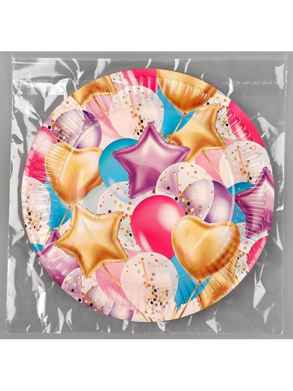 Тарелка бумажная «Шары»