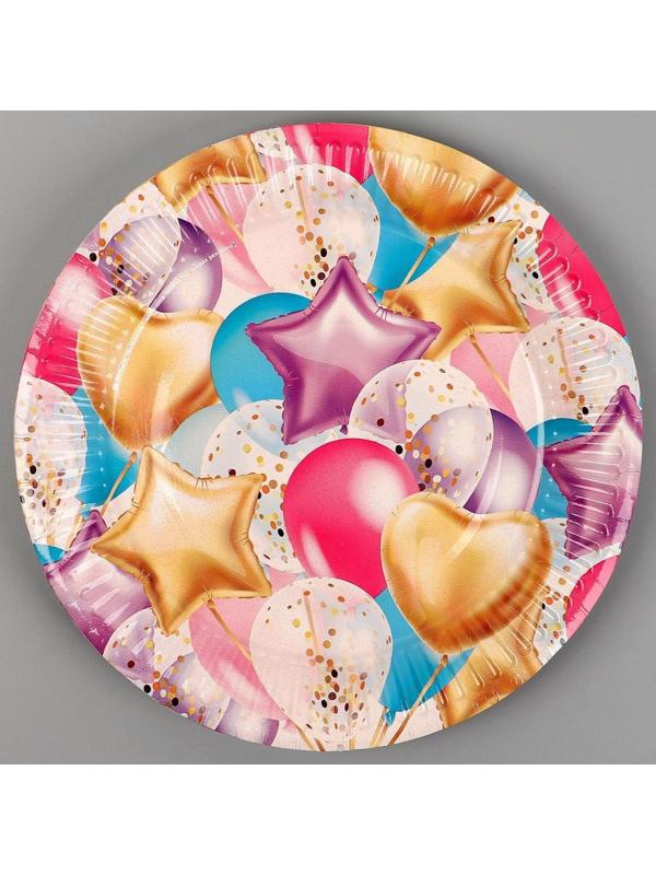 Тарелка бумажная «Шары»