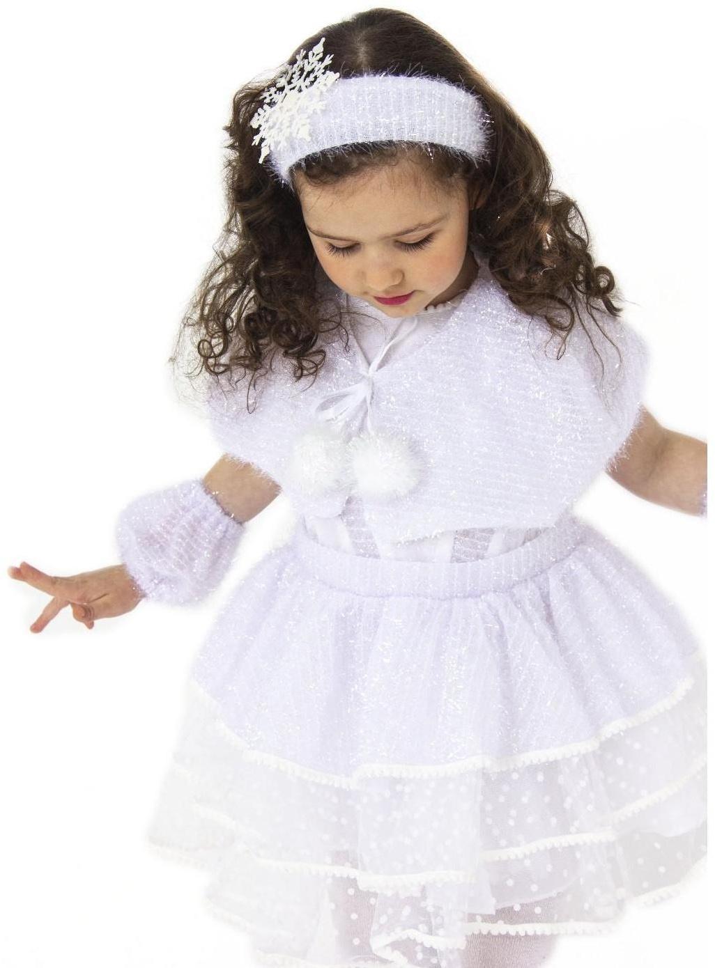 Карнавальный костюм «Снежинка Снеговичка», размер 28, рост 110 см