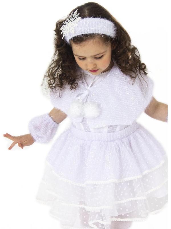 Карнавальный костюм «Снежинка Снеговичка», размер 28, рост 110 см