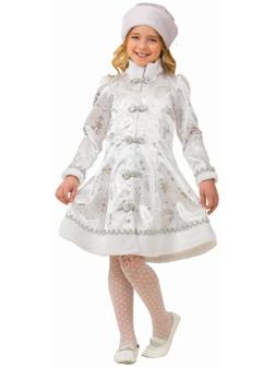 Карнавальный костюм «Снегурочка», сатин, платье, головной убор, р. 30, рост 116 см