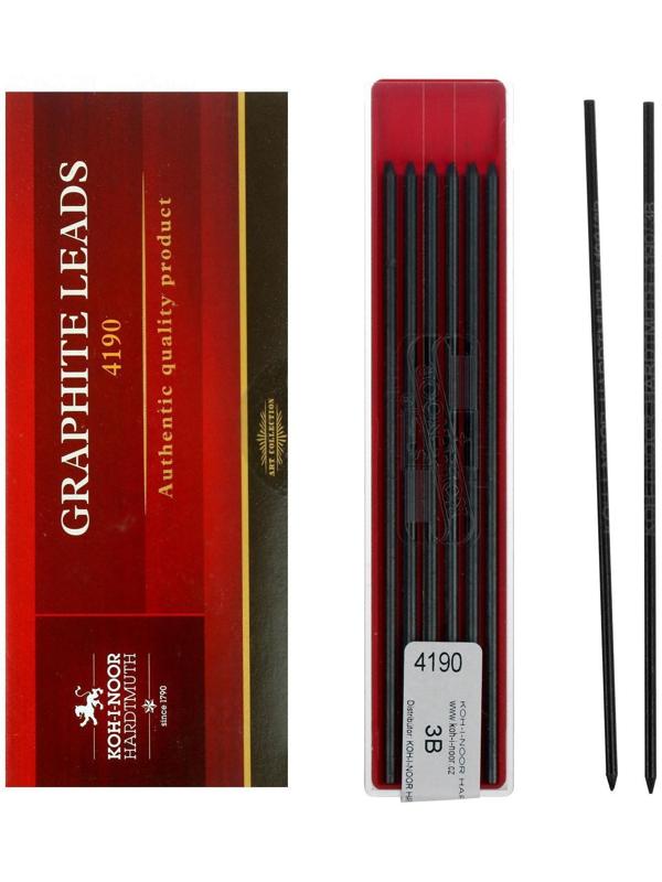 Грифели для цанговых карандашей 2.0 мм Koh-I-Noor 4190 3В, 12 штук