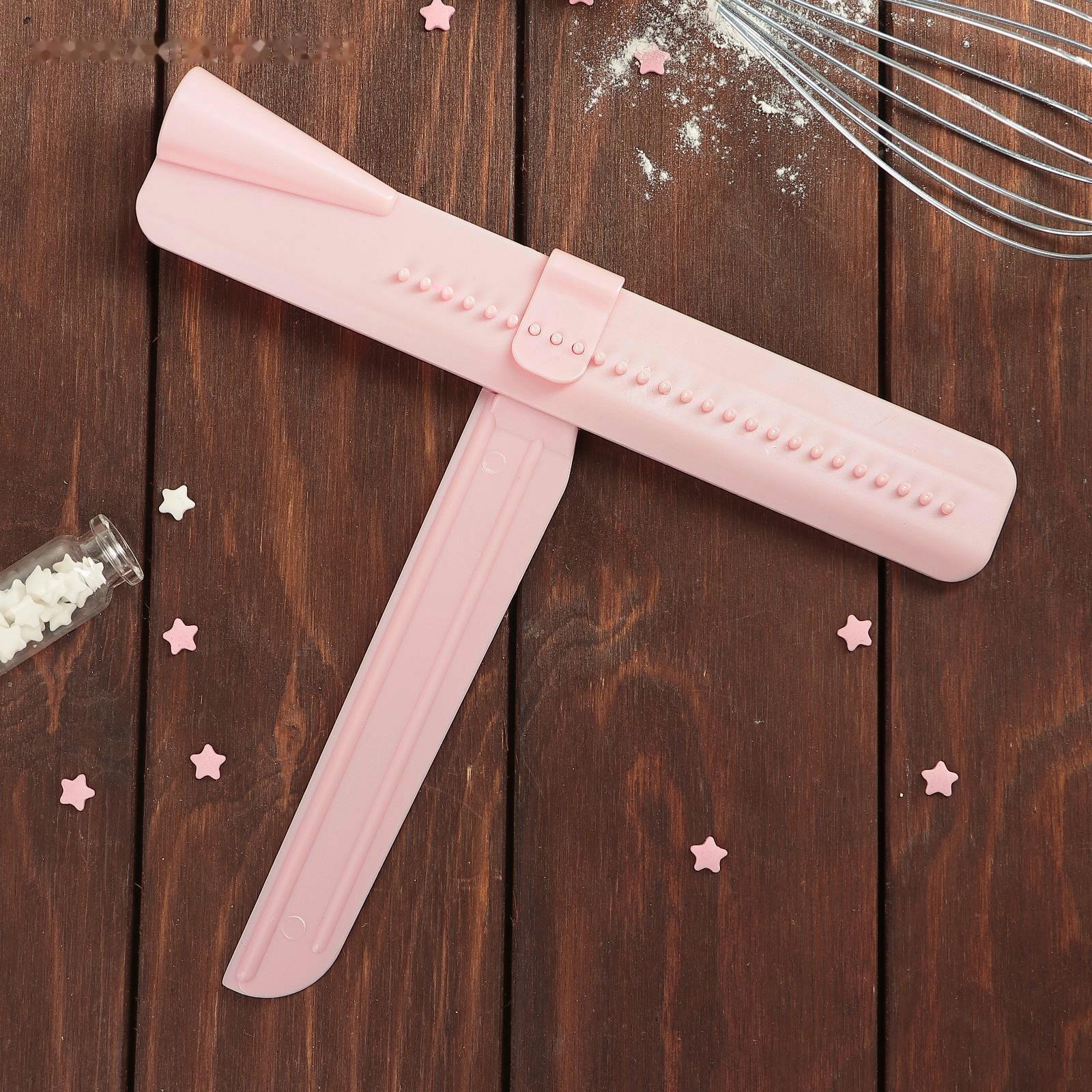 Шпатель кондитерский угловой Доляна, 2 части, 23,5×4,7×2,6 см