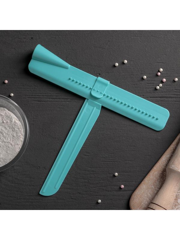 Шпатель кондитерский угловой Доляна, 2 части, 23,5×4,7×2,6 см