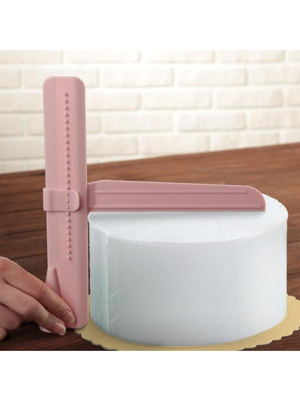 Шпатель кондитерский угловой Доляна, 2 части, 23,5×4,7×2,6 см