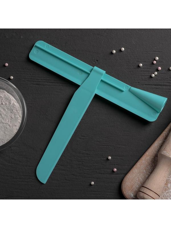 Шпатель кондитерский угловой Доляна, 2 части, 23,5×4,7×2,6 см