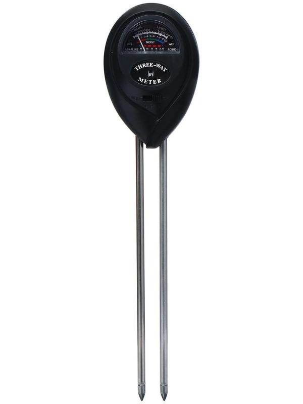 Прибор 3 в 1 для измерения влажности, кислотности и освещённости почвы, цвет МИКС