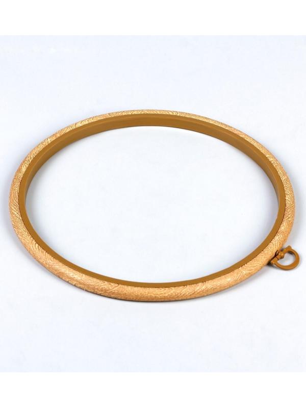 Пяльцы для вышивания, гибкое кольцо, d = 20,5 см, цвет под дерево