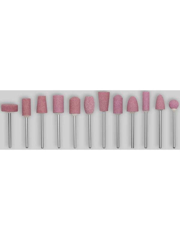 Фрезы корундовые для маникюра в пластиковом органайзере, 12 шт