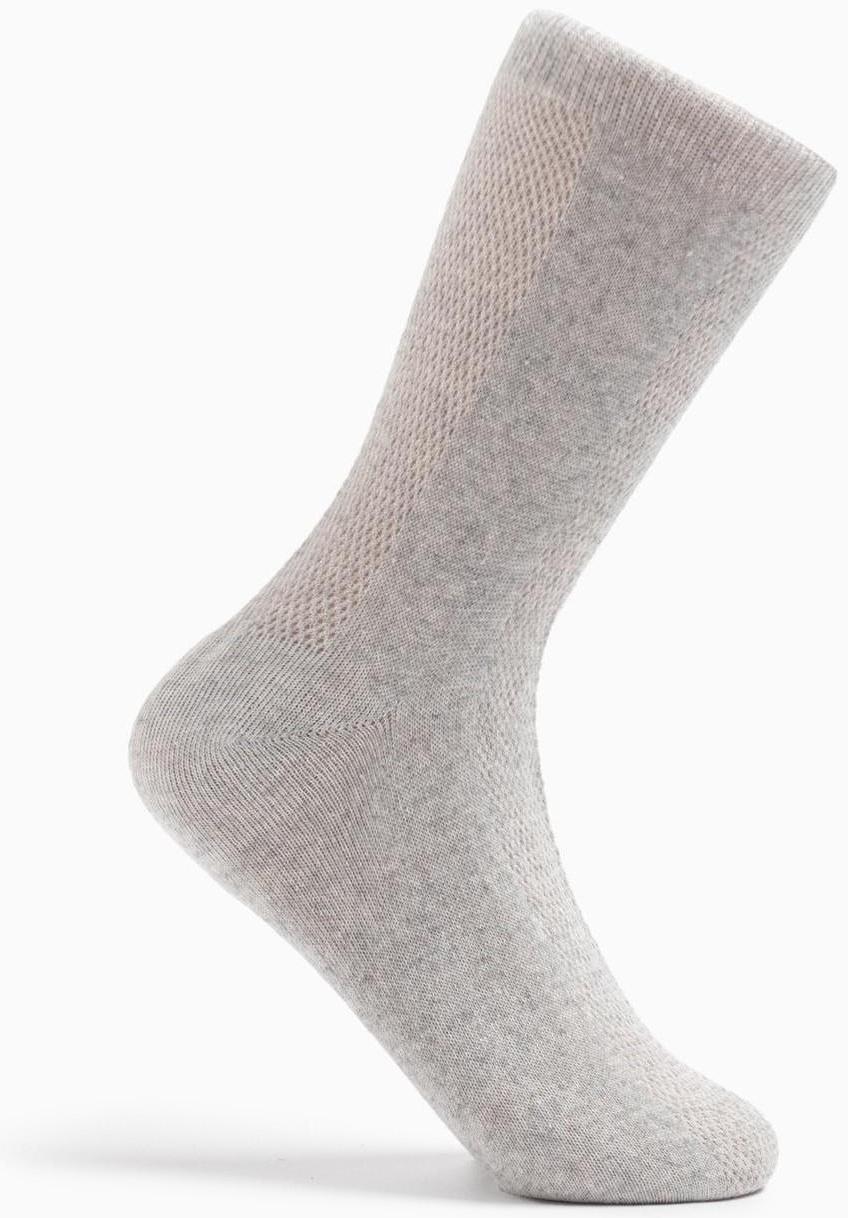 Носки мужские в сетку, цвет светло-серый, размер 29