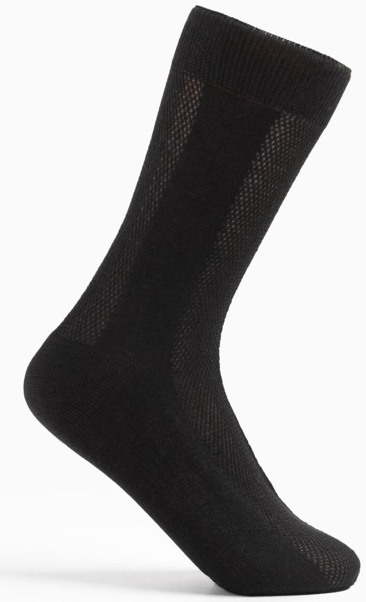 Носки мужские в сетку, цвет чёрный, размер 29