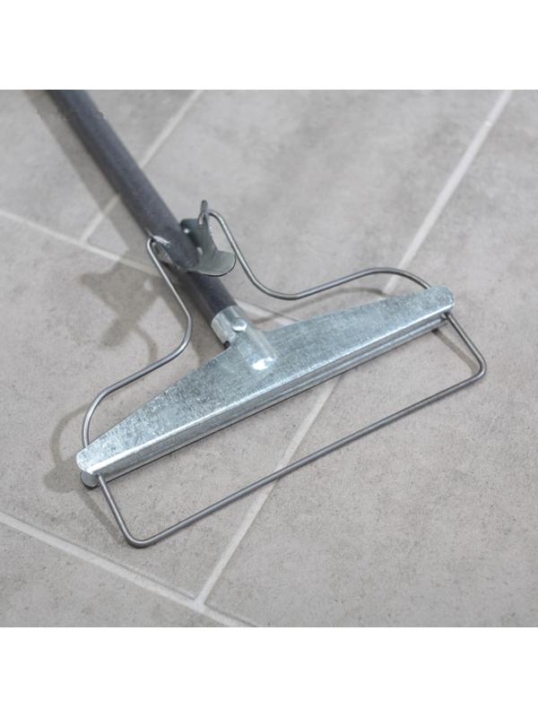 Тряпкодержатель, ручка 120 см, 19×2×122 см, цвет МИКС