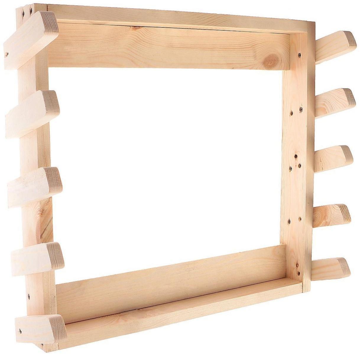 Держатель для садового инвентаря, настенный, под 4 инструмента