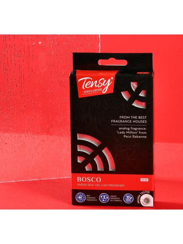 Ароматизатор под сиденье Tensy Боско, гелелевый, с пробником, 110 г, TK-23 (аромат свежей малины с лимоном)
