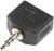 Разветвитель аудио Belsis SP3000, Jack 3.5 мм(3pin)(m)-2хJack(3pin)(f), черный