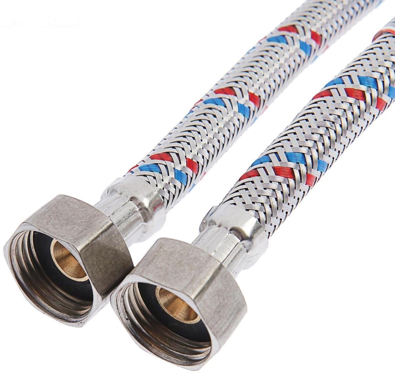 Подводка гибкая AquaKratos, гайка-гайка, 50 см, нерж.сталь, с ключом для монтажа