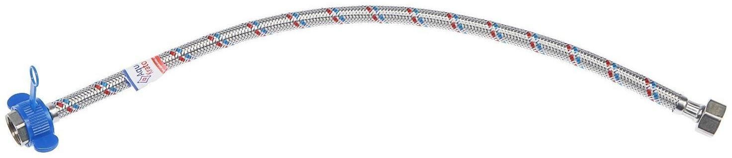 Подводка гибкая AquaKratos, гайка-гайка, 50 см, нерж.сталь, с ключом для монтажа