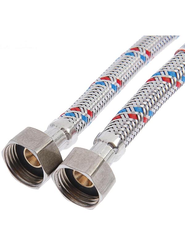 Подводка гибкая AquaKratos, гайка-гайка, 50 см, нерж.сталь, с ключом для монтажа