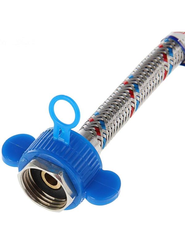 Подводка гибкая AquaKratos, гайка-штуцер, 50 см, нерж.сталь, с ключом для монтажа