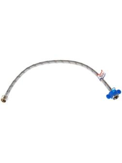 Подводка гибкая AquaKratos, гайка-штуцер, 60 см, нерж.сталь, с ключом для монтажа