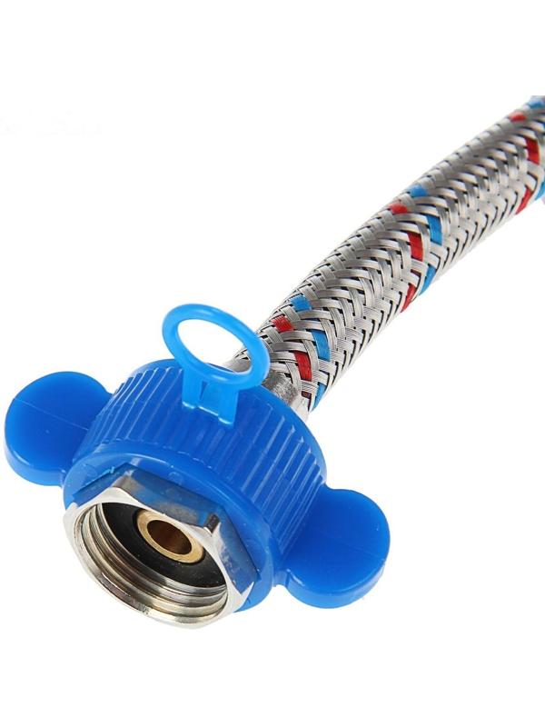 Подводка гибкая AquaKratos, гайка-гайка, 80 см, нерж.сталь, с ключом для монтажа