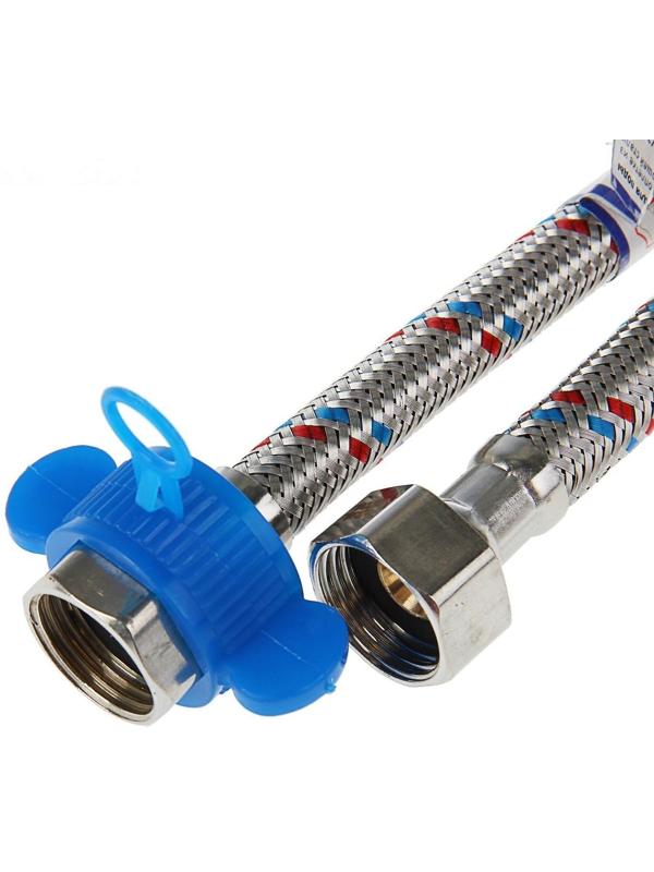 Подводка гибкая AquaKratos, гайка-гайка, 100 см, нерж.сталь, с ключом для монтажа