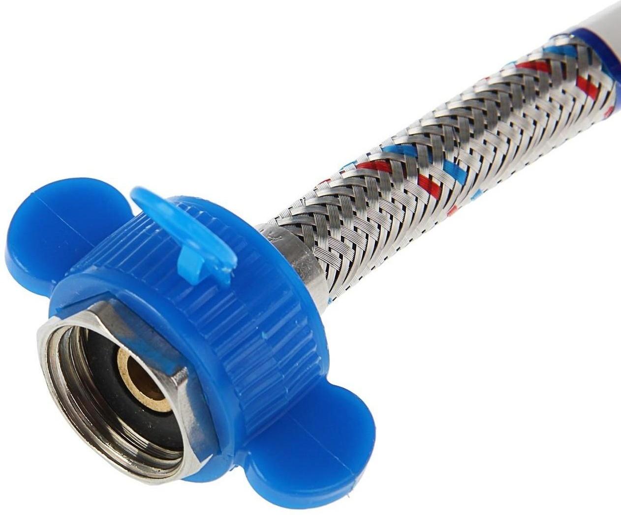 Подводка гибкая AquaKratos, гайка-гайка, 120 см, нерж.сталь, с ключом для монтажа