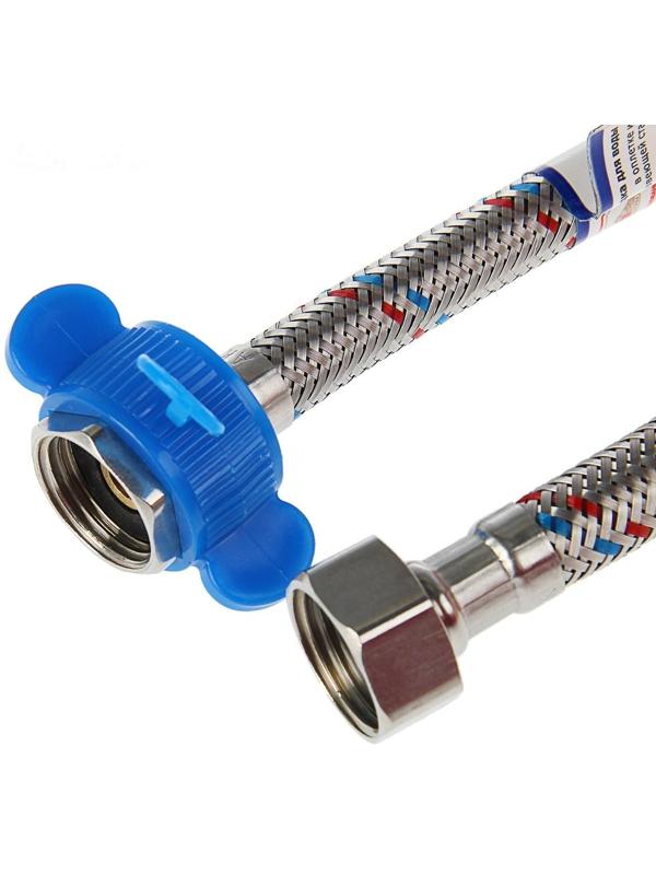 Подводка гибкая AquaKratos, гайка-гайка, 120 см, нерж.сталь, с ключом для монтажа