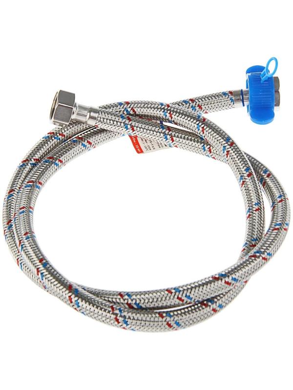 Подводка гибкая AquaKratos, гайка-гайка, 120 см, нерж.сталь, с ключом для монтажа