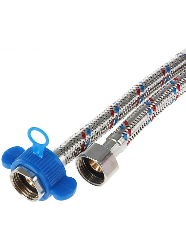 Подводка гибкая AquaKratos, гайка-гайка, 150 см, нерж.сталь, с ключом для монтажа