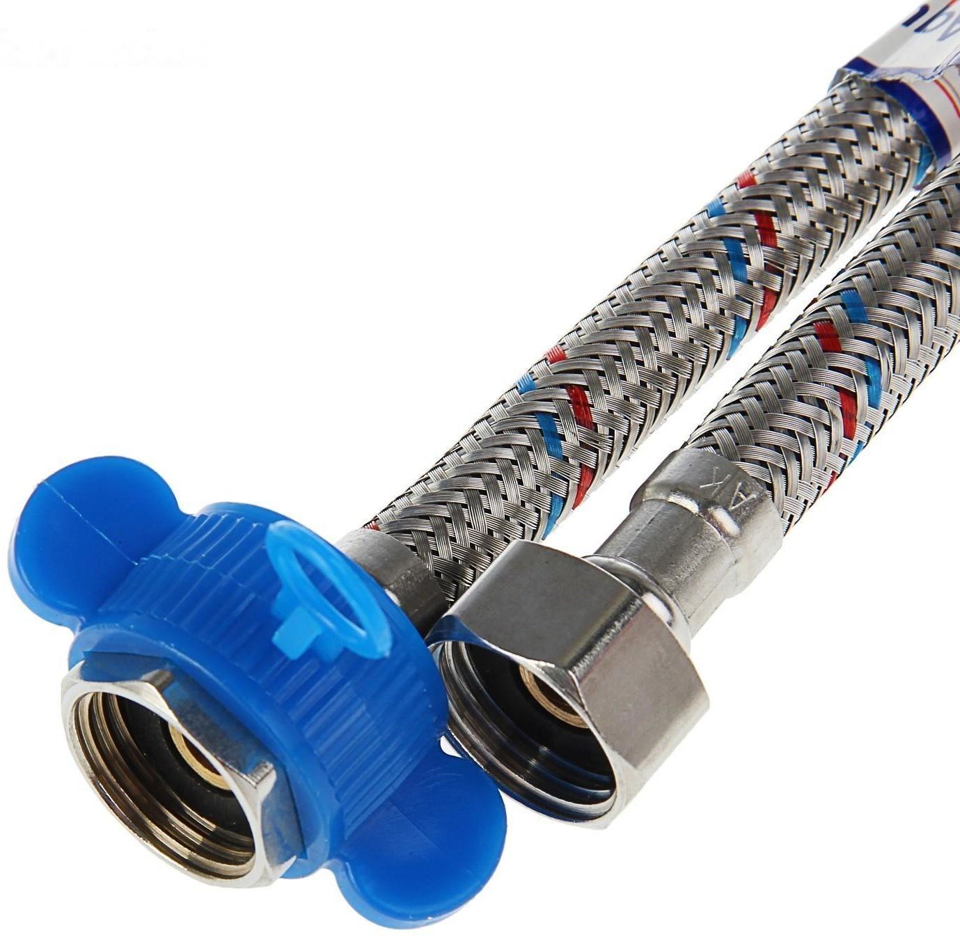 Подводка гибкая AquaKratos, гайка-гайка, 200 см, нерж.сталь, с ключом для монтажа