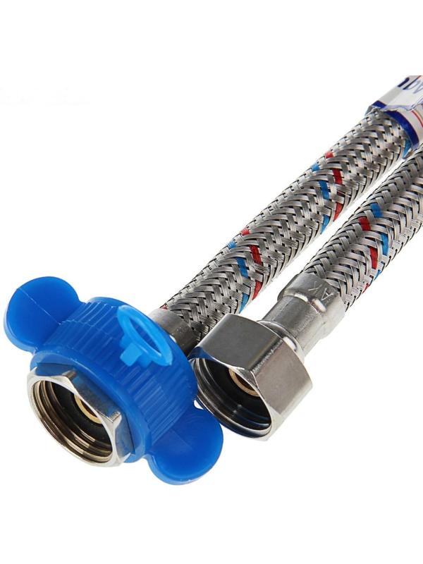 Подводка гибкая AquaKratos, гайка-гайка, 200 см, нерж.сталь, с ключом для монтажа