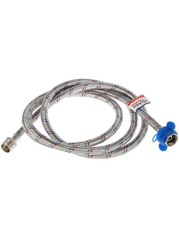 Подводка гибкая AquaKratos, гайка-штуцер, 200 см, нерж.сталь, с ключом для монтажа