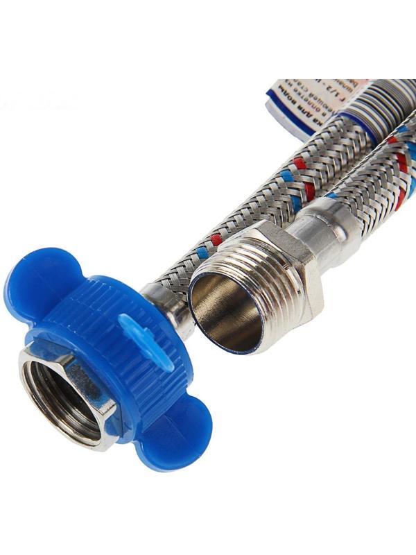 Подводка гибкая AquaKratos, гайка-штуцер, 200 см, нерж.сталь, с ключом для монтажа