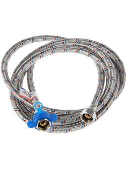 Подводка гибкая AquaKratos, гайка-гайка, 300 см, нерж.сталь, с ключом для монтажа