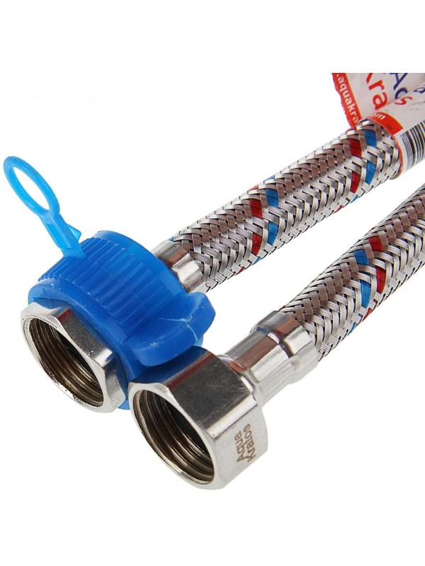 Подводка гибкая AquaKratos, гайка-гайка, 300 см, нерж.сталь, с ключом для монтажа