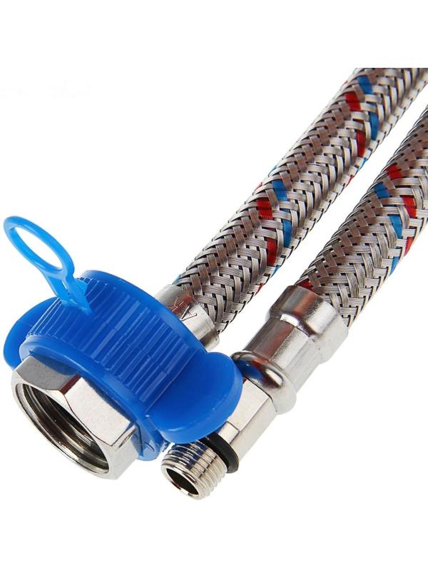 Подводка для смесителя AquaKratos, М10х18 мм, 50 см, нерж.сталь, с ключом для монтажа