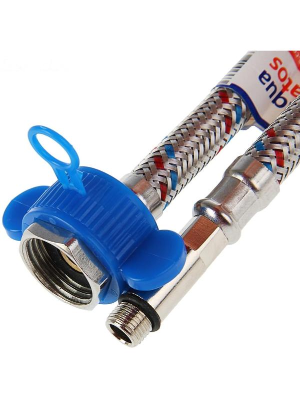 Подводка для смесителя AquaKratos, М10х35 мм, 50 см, нерж.сталь, с ключом для монтажа