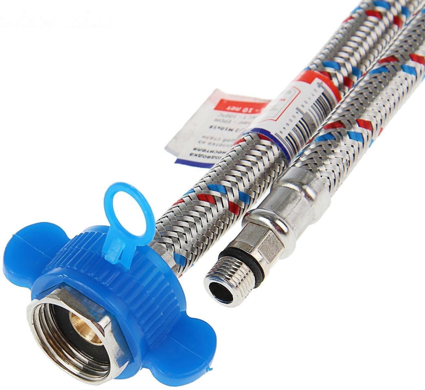 Подводка для смесителя AquaKratos, М10х18 мм, 150 см, нерж.сталь, с ключом для монтажа