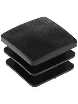 Заглушка ТУНДРА внутренняя 30х30 мм, универсальная, черная