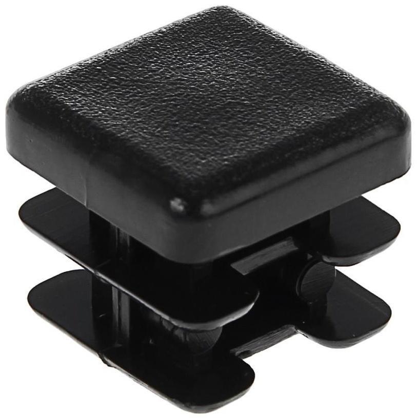 Заглушка ТУНДРА внутренняя 20×20 мм, универсальная, черная