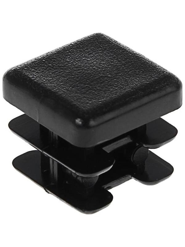 Заглушка ТУНДРА внутренняя 20×20 мм, универсальная, черная