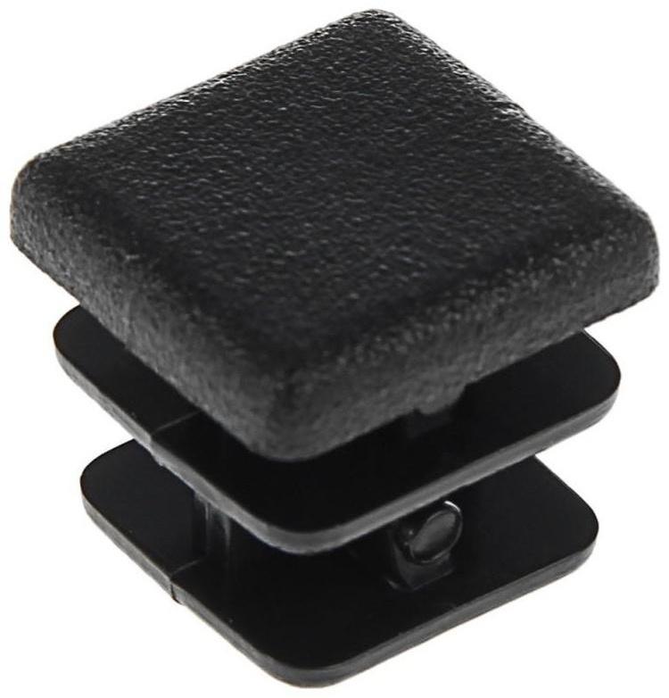 Заглушка ТУНДРА внутренняя 15х15 мм, универсальная, черная