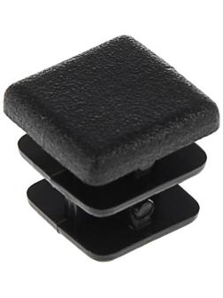 Заглушка ТУНДРА внутренняя 15х15 мм, универсальная, черная