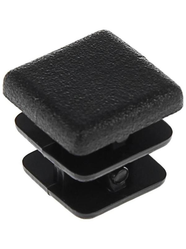 Заглушка ТУНДРА внутренняя 15х15 мм, универсальная, черная